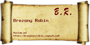 Brezsny Robin névjegykártya